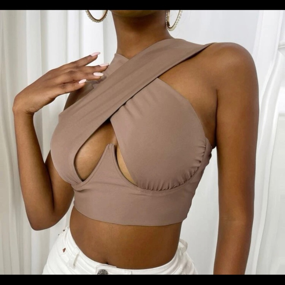Nude crop top